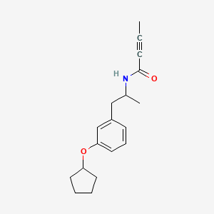 molecular formula C18H23NO2 B2426992 N-[1-(3-Cyclopentyloxyphenyl)propan-2-yl]but-2-ynamide CAS No. 2411285-58-8