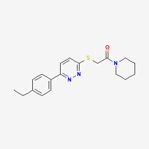 molecular formula C19H23N3OS B2427009 2-[6-(4-Ethylphenyl)pyridazin-3-yl]sulfanyl-1-piperidin-1-ylethanone CAS No. 893982-49-5