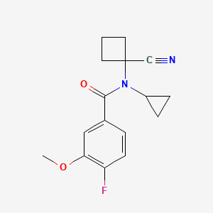 molecular formula C16H17FN2O2 B2427012 N-(1-Cyanocyclobutyl)-N-cyclopropyl-4-fluoro-3-methoxybenzamide CAS No. 2192590-94-4