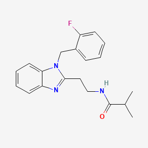 N-(2-{1-[(2-fluorophenyl)methyl]-1H-1,3-benzodiazol-2-yl}ethyl)-2-methylpropanamide