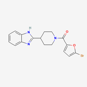 (4-(1H-benzo[d]imidazol-2-yl)piperidin-1-yl)(5-bromofuran-2-yl)methanone
