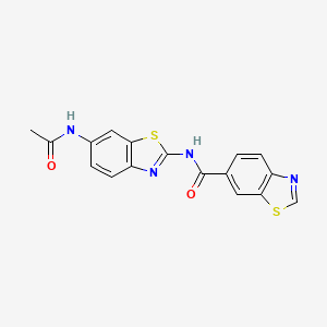 N-(6-acetamido-1,3-benzothiazol-2-yl)-1,3-benzothiazole-6-carboxamide