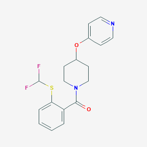 (2-((Difluoromethyl)thio)phenyl)(4-(pyridin-4-yloxy)piperidin-1-yl)methanone