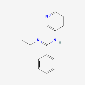 molecular formula C15H17N3 B2427033 N'-isopropyl-N-(3-pyridinyl)benzenecarboximidamide CAS No. 477873-03-3