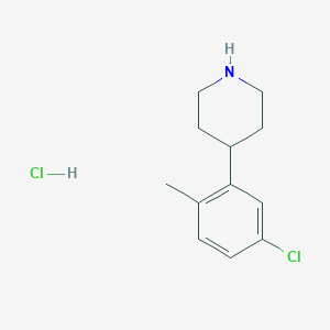 molecular formula C12H17Cl2N B2427034 4-(5-Chloro-2-methylphenyl)piperidine;hydrochloride CAS No. 2126176-90-5