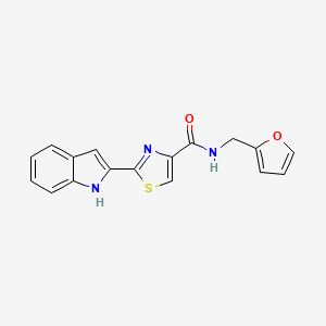 molecular formula C17H13N3O2S B2427035 N-(furan-2-ylmethyl)-2-(1H-indol-2-yl)thiazole-4-carboxamide CAS No. 1171861-01-0