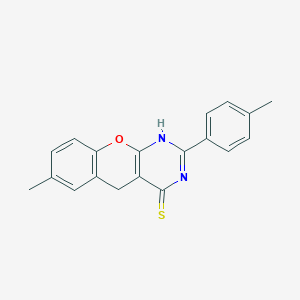 molecular formula C19H16N2OS B2427036 7-methyl-2-(p-tolyl)-3H-chromeno[2,3-d]pyrimidine-4(5H)-thione CAS No. 866727-02-8