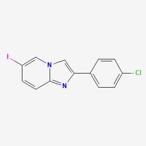 molecular formula C13H8ClIN2 B2427044 2-(4-Chlorophenyl)-6-iodoimidazo[1,2-a]pyridine CAS No. 727680-54-8