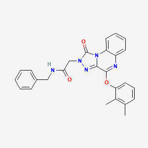 molecular formula C26H23N5O3 B2427047 N-苄基-2-(4-(2,3-二甲基苯氧基)-1-氧代-[1,2,4]三唑并[4,3-a]喹喔啉-2(1H)-基)乙酰胺 CAS No. 1184986-44-4