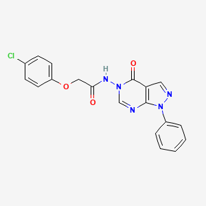 molecular formula C19H14ClN5O3 B2427056 2-(4-chlorophenoxy)-N-(4-oxo-1-phenyl-1H-pyrazolo[3,4-d]pyrimidin-5(4H)-yl)acetamide CAS No. 899752-69-3