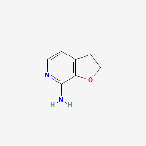 molecular formula C7H8N2O B2427057 2,3-Dihydrofuro[2,3-C]pyridin-7-amine CAS No. 494767-14-5