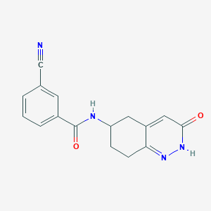 3-cyano-N-(3-oxo-2,3,5,6,7,8-hexahydrocinnolin-6-yl)benzamide