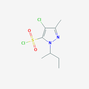 molecular formula C8H12Cl2N2O2S B2427062 1-sec-butyl-4-chloro-3-methyl-1H-pyrazole-5-sulfonyl chloride CAS No. 1245823-80-6