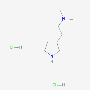 molecular formula C8H20Cl2N2 B2427078 Dimethyl[2-(pyrrolidin-3-yl)ethyl]amine dihydrochloride CAS No. 2060006-15-5