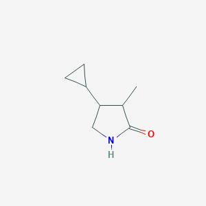 molecular formula C8H13NO B2427079 4-Cyclopropyl-3-methylpyrrolidin-2-one CAS No. 1936404-47-5