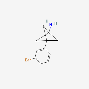molecular formula C11H12BrN B2427081 3-(3-Bromophenyl)bicyclo[1.1.1]pentan-1-amine CAS No. 1935587-97-5