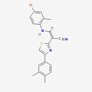 (Z)-3-((4-bromo-2-methylphenyl)amino)-2-(4-(3,4-dimethylphenyl)thiazol-2-yl)acrylonitrile