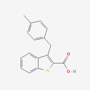 molecular formula C17H14O2S B2427099 3-[(4-Methylphenyl)methyl]-1-benzothiophene-2-carboxylic acid CAS No. 1369225-87-5