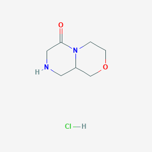3,4,7,8,9,9a-Hexahydro-1H-pyrazino[2,1-c][1,4]oxazin-6-one;hydrochloride