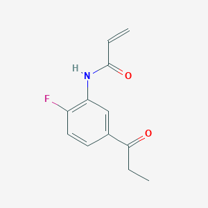 molecular formula C12H12FNO2 B2427107 N-(2-Fluoro-5-propanoylphenyl)prop-2-enamide CAS No. 2361645-89-6
