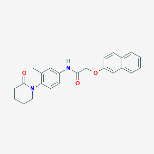 molecular formula C24H24N2O3 B2427111 N-[3-methyl-4-(2-oxopiperidin-1-yl)phenyl]-2-naphthalen-2-yloxyacetamide CAS No. 942013-49-2