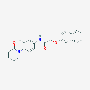 N-[3-methyl-4-(2-oxopiperidin-1-yl)phenyl]-2-(naphthalen-2-yloxy)acetamide