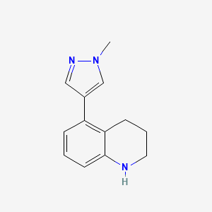 molecular formula C13H15N3 B2427115 5-(1-Methylpyrazol-4-yl)-1,2,3,4-tetrahydroquinoline CAS No. 1514205-38-9