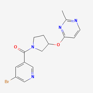 4-{[1-(5-Bromopyridine-3-carbonyl)pyrrolidin-3-yl]oxy}-2-methylpyrimidine