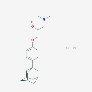 molecular formula C23H36ClNO2 B2427122 1-(4-((3r,5r,7r)-Adamantan-1-yl)phenoxy)-3-(diethylamino)propan-2-ol hydrochloride CAS No. 464877-26-7