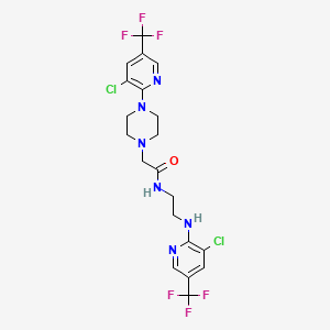 N-(2-{[3-chloro-5-(trifluoromethyl)-2-pyridinyl]amino}ethyl)-2-{4-[3-chloro-5-(trifluoromethyl)-2-pyridinyl]piperazino}acetamide