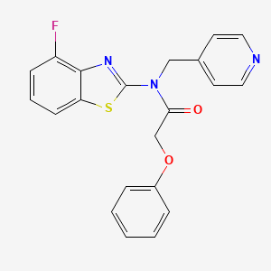 molecular formula C21H16FN3O2S B2427129 N-(4-氟苯并[d]噻唑-2-基)-2-苯氧基-N-(吡啶-4-基甲基)乙酰胺 CAS No. 941994-39-4