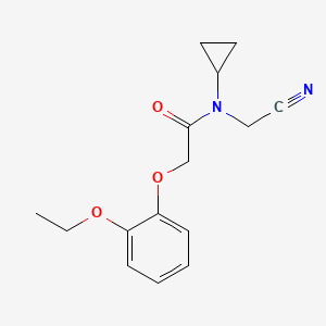 molecular formula C15H18N2O3 B2427131 N-(cyanomethyl)-N-cyclopropyl-2-(2-ethoxyphenoxy)acetamide CAS No. 1281006-05-0