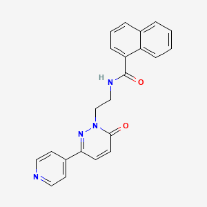 molecular formula C22H18N4O2 B2427139 N-(2-(6-氧代-3-(吡啶-4-基)吡哒嗪-1(6H)-基)乙基)-1-萘酰胺 CAS No. 1021027-30-4