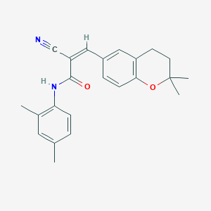 (Z)-2-cyano-3-(2,2-dimethyl-3,4-dihydrochromen-6-yl)-N-(2,4-dimethylphenyl)prop-2-enamide