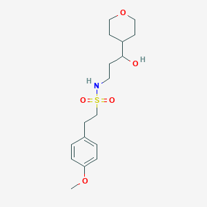 N-(3-hydroxy-3-(tetrahydro-2H-pyran-4-yl)propyl)-2-(4-methoxyphenyl)ethanesulfonamide