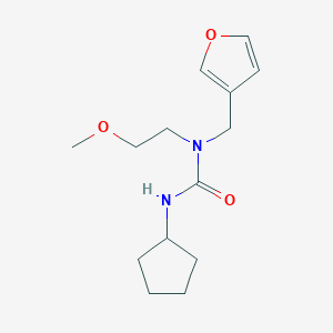 molecular formula C14H22N2O3 B2427160 3-Cyclopentyl-1-(furan-3-ylmethyl)-1-(2-methoxyethyl)urea CAS No. 1421530-30-4