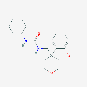 1-cyclohexyl-3-((4-(2-methoxyphenyl)tetrahydro-2H-pyran-4-yl)methyl)urea