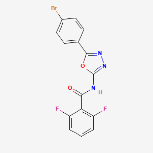N-(5-(4-bromophenyl)-1,3,4-oxadiazol-2-yl)-2,6-difluorobenzamide