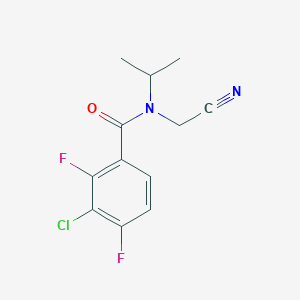 3-chloro-N-(cyanomethyl)-2,4-difluoro-N-(propan-2-yl)benzamide