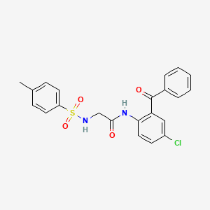 N-(2-benzoyl-4-chlorophenyl)-2-[(4-methylphenyl)sulfonylamino]acetamide
