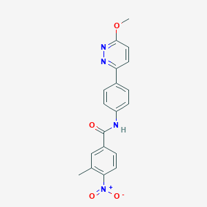 N-[4-(6-methoxypyridazin-3-yl)phenyl]-3-methyl-4-nitrobenzamide