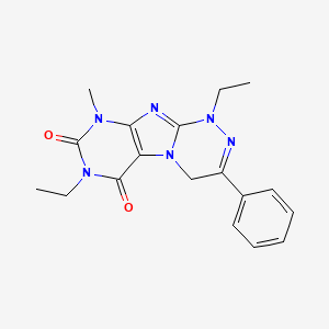 1,7-diethyl-9-methyl-3-phenyl-5,7,9-trihydro-4H-1,2,4-triazino[4,3-h]purine-6, 8-dione