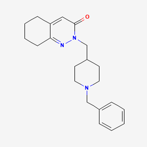 molecular formula C21H27N3O B2427202 2-[(1-苄基哌啶-4-基)甲基]-2,3,5,6,7,8-六氢茚满-3-酮 CAS No. 2097915-45-0