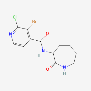 3-Bromo-2-chloro-N-(2-oxoazepan-3-yl)pyridine-4-carboxamide