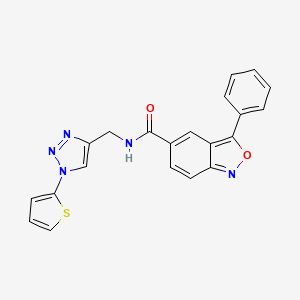 3-phenyl-N-((1-(thiophen-2-yl)-1H-1,2,3-triazol-4-yl)methyl)benzo[c]isoxazole-5-carboxamide