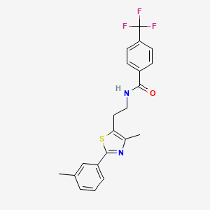 N-{2-[4-methyl-2-(3-methylphenyl)-1,3-thiazol-5-yl]ethyl}-4-(trifluoromethyl)benzamide
