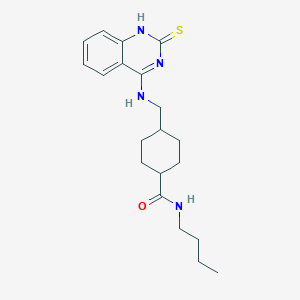 N-butyl-4-{[(2-thioxo-1,2-dihydroquinazolin-4-yl)amino]methyl}cyclohexanecarboxamide