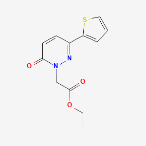 molecular formula C12H12N2O3S B2427234 ethyl [6-oxo-3-(thiophen-2-yl)pyridazin-1(6H)-yl]acetate CAS No. 1225169-56-1