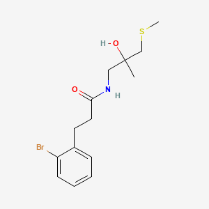 molecular formula C14H20BrNO2S B2427240 3-(2-bromophenyl)-N-(2-hydroxy-2-methyl-3-(methylthio)propyl)propanamide CAS No. 1798459-26-3