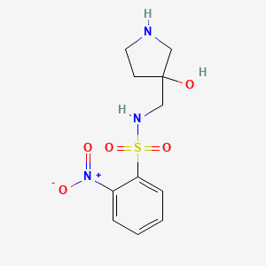 N-[(3-Hydroxypyrrolidin-3-yl)methyl]-2-nitrobenzenesulfonamide